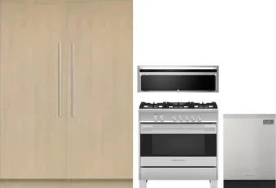 5 Piece Package Includes Refrigerator, Freezer, Range, Hood And Dishwasher